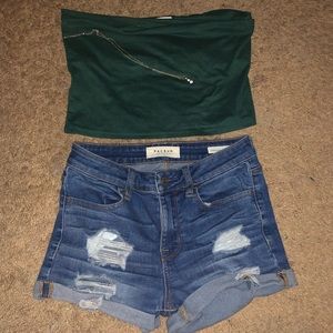 Urban Outfitters Green Tube Top